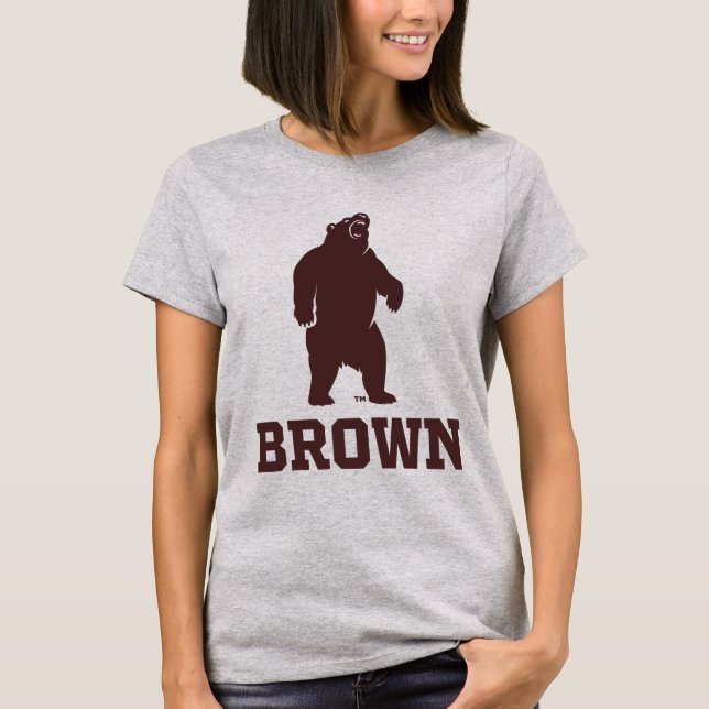 Brown Bear & Text T-Shirt (Front)