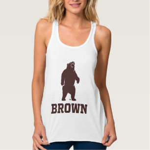 Brown Bear & Text Tank Top