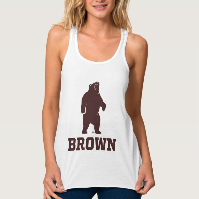Brown Bear & Text Tank Top (Front)