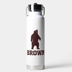 Brown Bear & Text Water Bottle