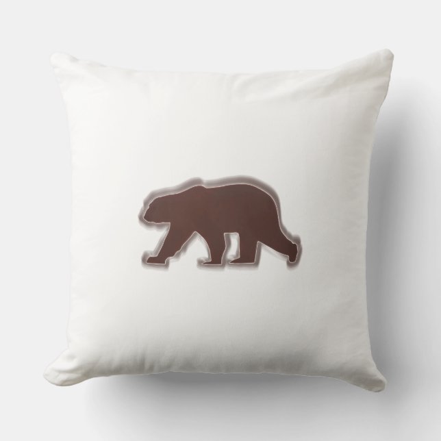 Brown Bear Throw Pillow (Front)