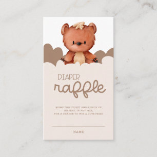 Brown Bear We Can Bearly Wait Baby Shower Enclosure Card