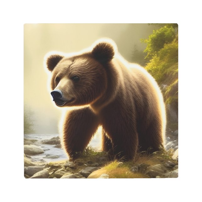 Brown Bear Wildlife Portrait   Metal Print (Front)