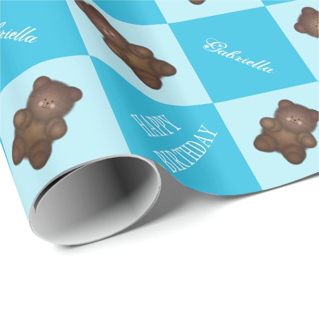 Brown Bear Wrapping Paper (Roll Corner)