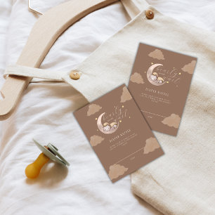 Brown Bearly Wait Cub Diaper Raffle Ticket Enclosure Card