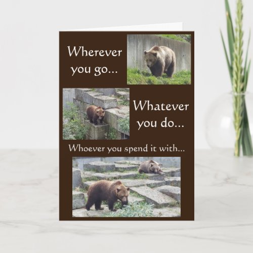 Brown Bears Photo Birthday Card