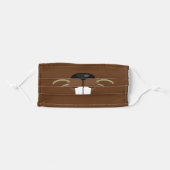 Brown Beaver Face Adult Cloth Face Mask (Front, Folded)
