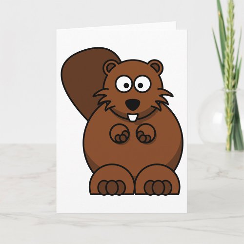 Brown Beaver Greeting Cards
