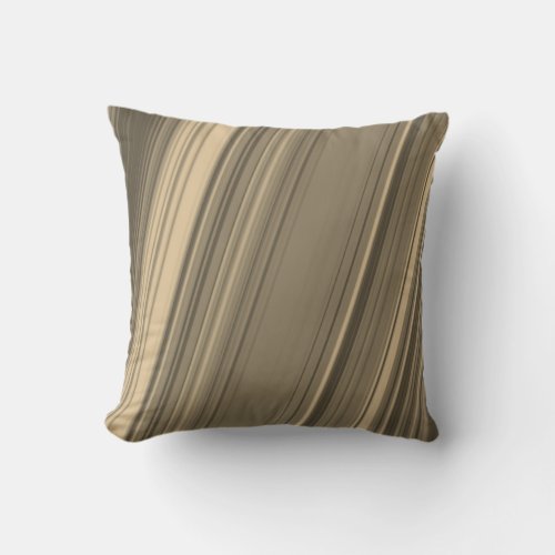 Brown Beige and Grey Rustic Lines Pillow