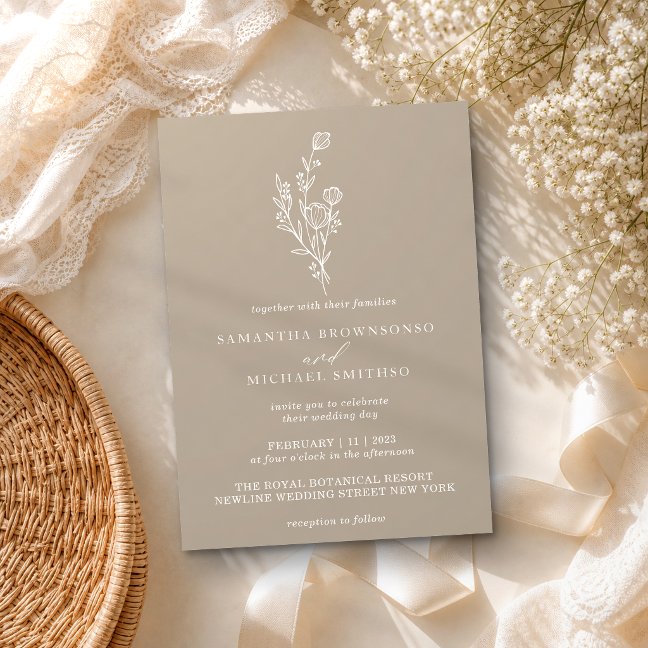 Minimalist Greenery Wedding
