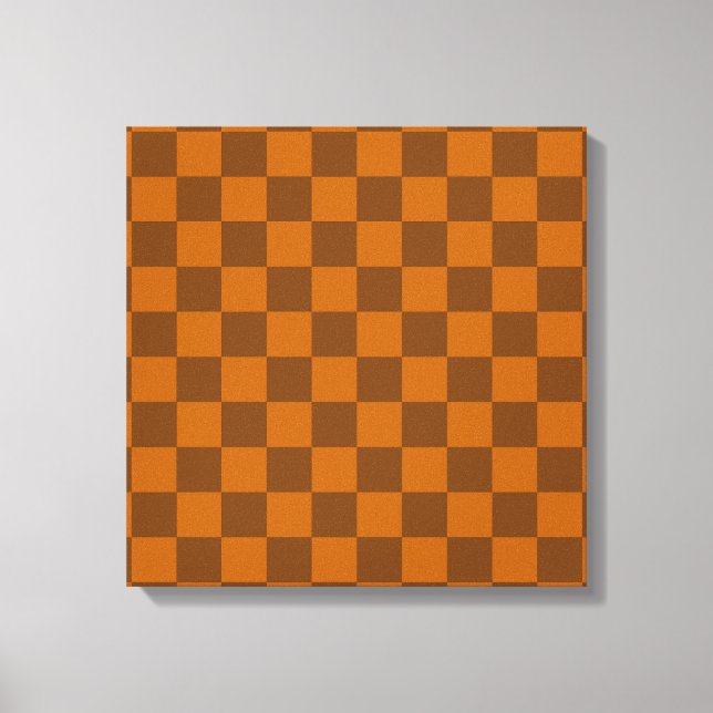 Brown Beige Checkered Block Print  (Front)