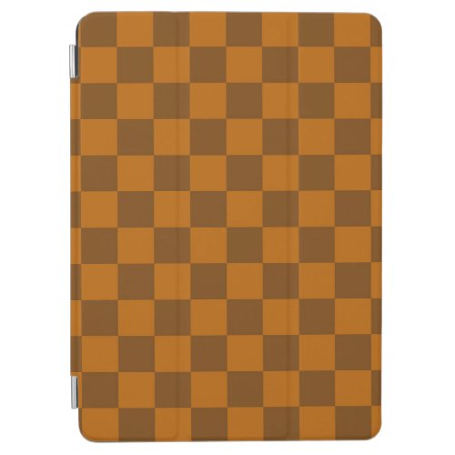 Brown Beige Checkered Block Print  iPad Air Cover