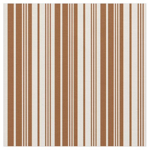 Brown & Beige Colored Lines Fabric