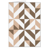 Brown Beige Geometric Cube Pattern (Front)