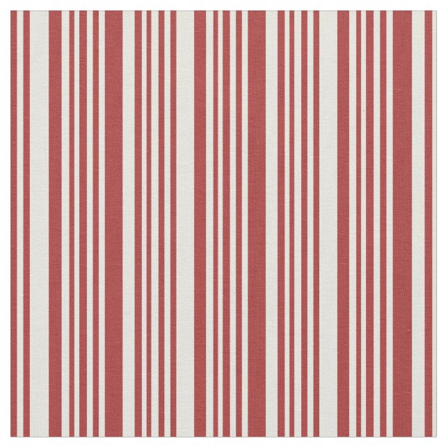 Brown & Beige Lines Pattern Fabric (Close Up)