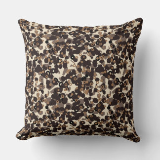 brown beige tan abstract throw pillow
