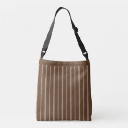 Brown &amp; Beige Vertical Striped Crossbody Bag