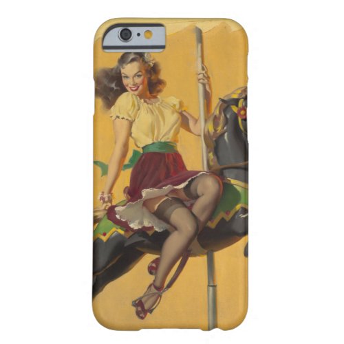 Brown  Bige Pin Up Art Barely There iPhone 6 Case