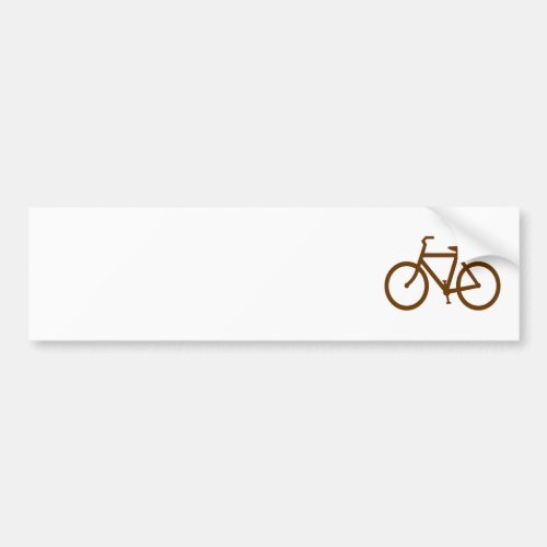 Brown Bike Bumper Sticker