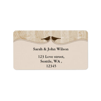 brown bird cage, love birds return address labels