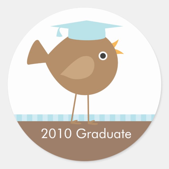 Brown Bird Graduation Envelope Seals (Front)