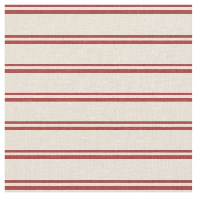 Brown & Bisque Colored Stripes Fabric (Close Up)