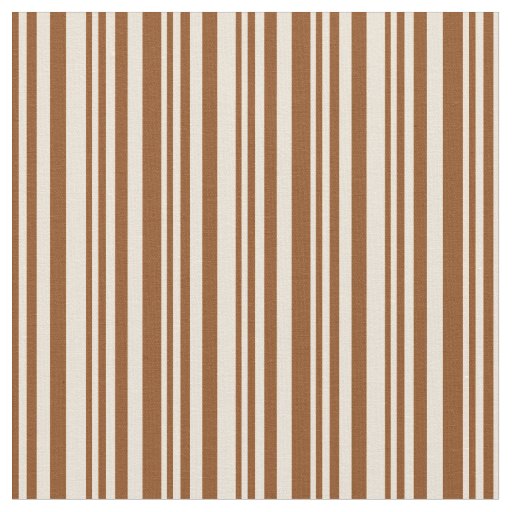 Brown & Bisque Striped/Lined Pattern Fabric