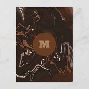 Brown, Black and Gray Swirls Postcard