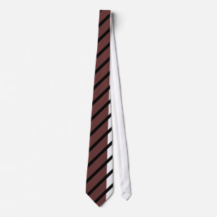 Brown, black and white - A classic striped tie