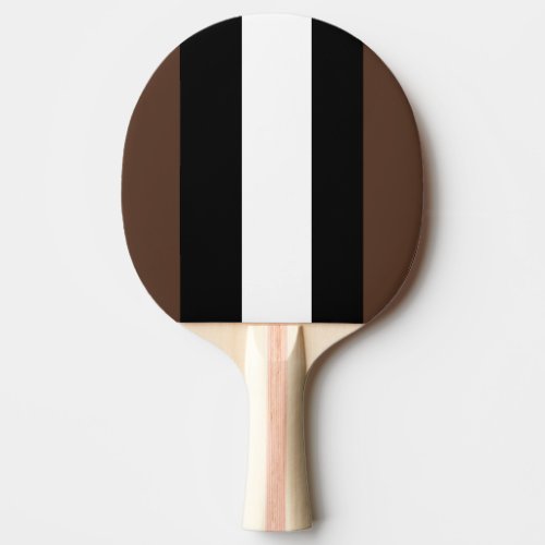 Brown black and white stripes ping pong paddle