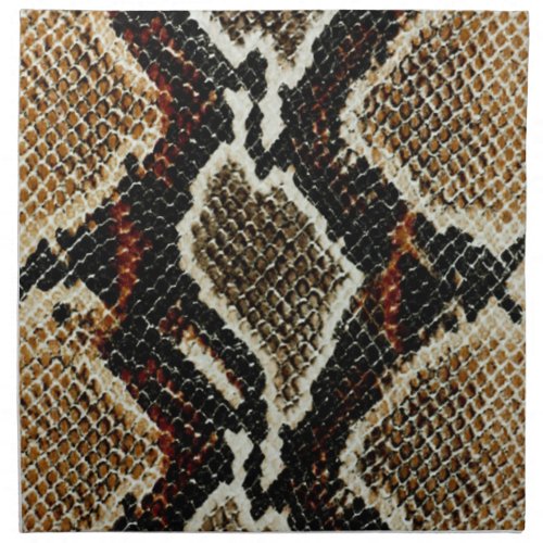 brown black beige animal print snake print cloth napkin