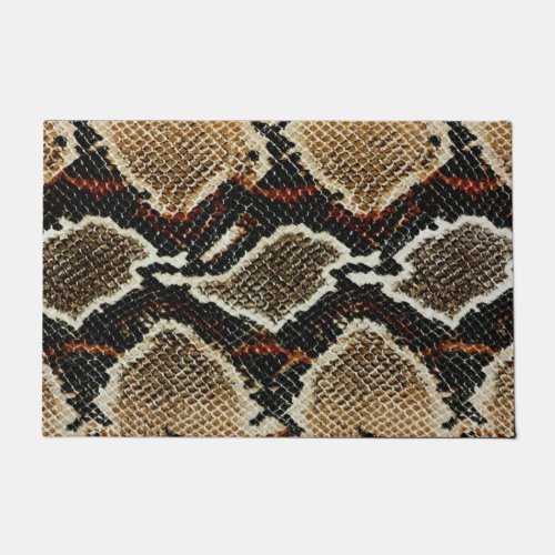 brown black beige animal print snake print doormat