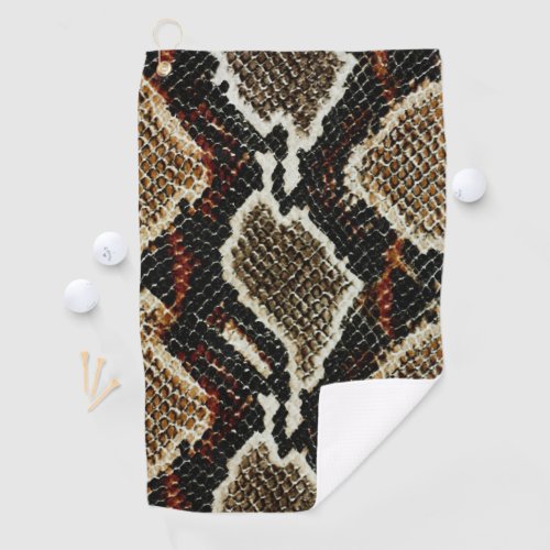 brown black beige animal print snake print golf towel