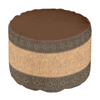 Brown Black Beige Autumn Footrest Pouf