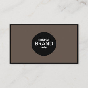 Brown & Black Border Minimalist Professional Business Card