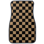Brown Black Checkers Car Mat at Zazzle