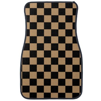 Brown Black Checkers Car Mat by Brothergravydesigns at Zazzle