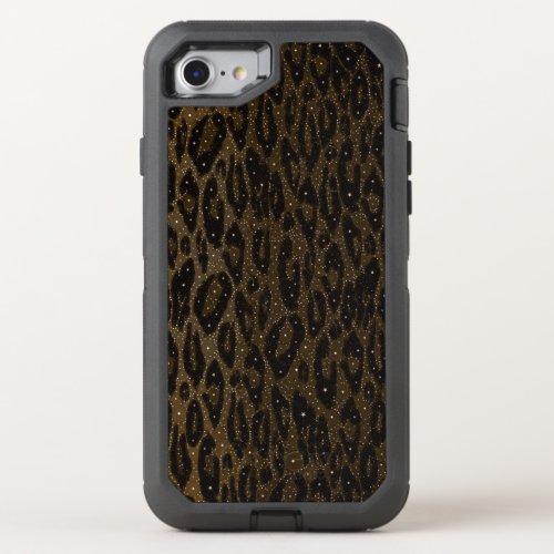 Brown Black Cheetah Stars OtterBox Defender iPhone SE87 Case