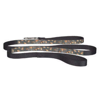 Brown Black Chicken Feathers Pattern Dog Leash