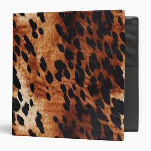 Brown Black Faux Cowhide 3 Ring Binder
