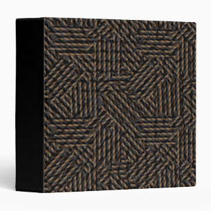 Brown black grey abstract  3 ring binder