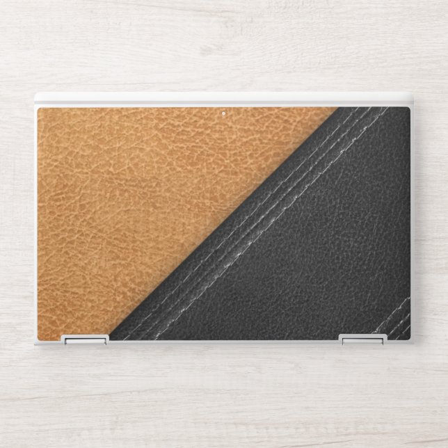 Brown&Black Leather HP EliteBook X360 1030 G3/G4 HP Laptop Skin (Front)