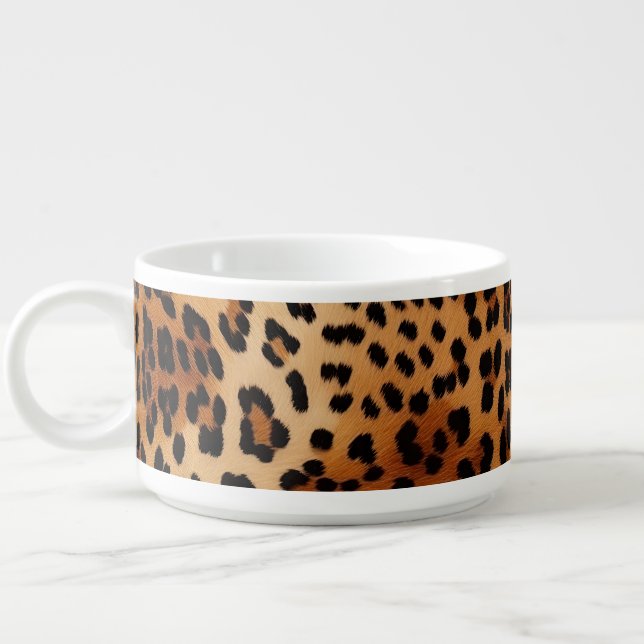 Brown Black Leopard Print Bowl (Right)