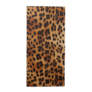 Brown Black Leopard Print Cloth Napkin
