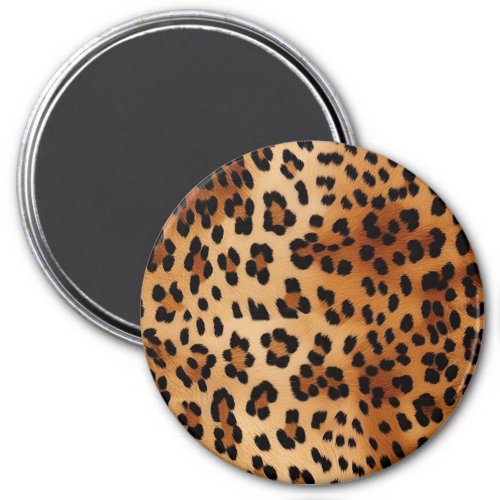 Brown Black Leopard Print Magnet