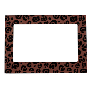 Brown Black Leopard Print Magnetic Photo Frame