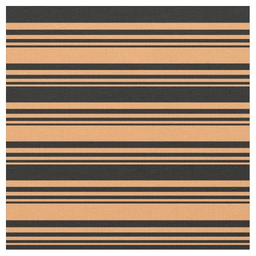 Brown & Black Lined/Striped Pattern Fabric
