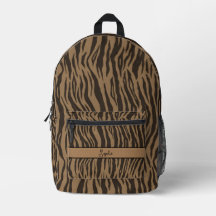 Brown & Black Personalize Backpack Bag