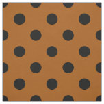 Brown Black Polka Dots Textile Fabric