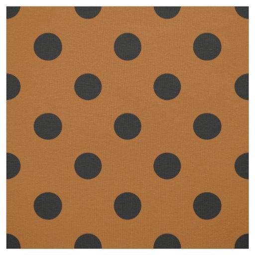Brown Black Polka Dots Textile Fabric